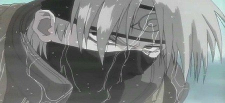 i guss its raining - silver, naruto, rain, mask, scar, mad