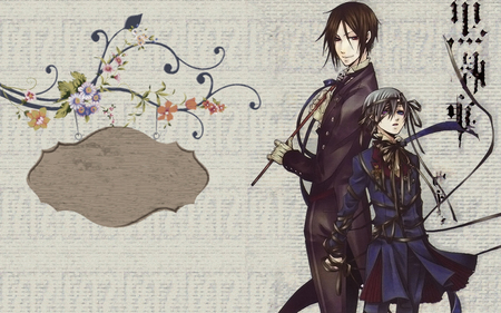 Ciel and Sebastian - black butler, ciel, anime, sebastian