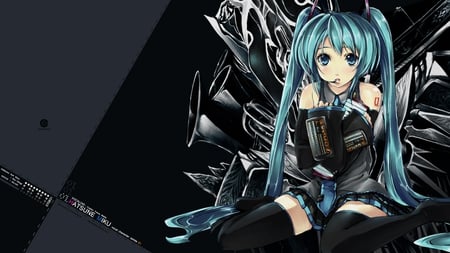 Vocaloid, Miku - vocaloid, vocaloid 2, miku hatsune, aquamarine