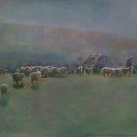 Sheep and Watermill