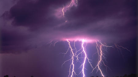 lightning - nature, lightning, sky, clouds