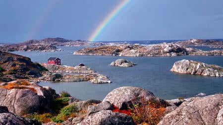 rainbow - nature, rainbow, sky, clouds