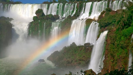 rainbow - clouds, rainbow, nature, sky