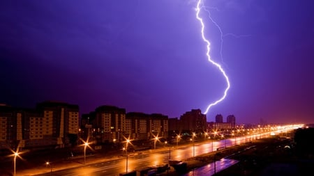 lightning - clouds, nature, lightning, sky