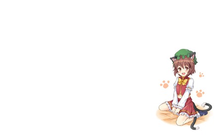 Touhou Chen - paws, touhou, kawaii, cat girl, cute, catgirl, chen