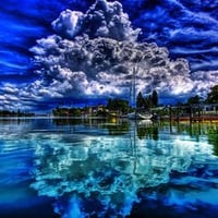 Amazing blue reflection