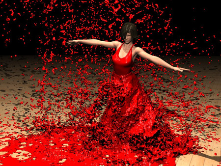 Transformation - woman, abstract, transformation, red, fantasy