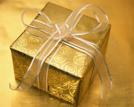 golden box - present, golden, gift, box