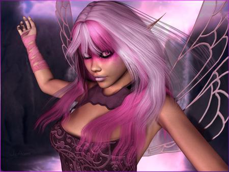 Fairy - abstract, fairy, fantasy, pink