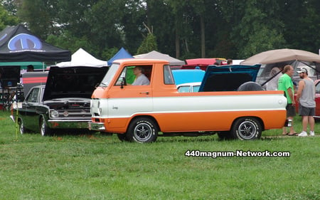 A100 - truck, a100, dodge, orange