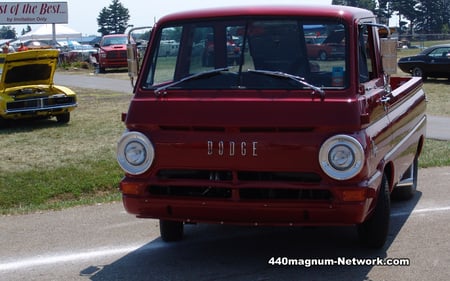 A100 - truck, a100, dodge, red