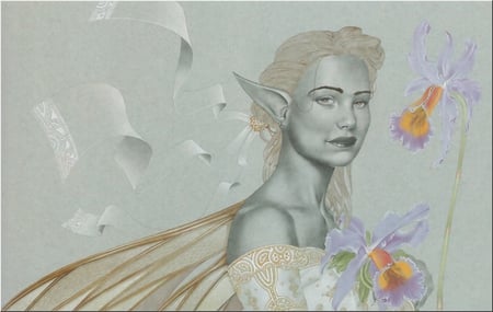 titania Fairy - art, fairy, flowers, fantasy, other