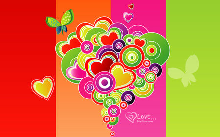 wallcomm vector - colorful, vector, wallpaper, valentine