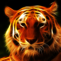 Fractal Siberian Tiger