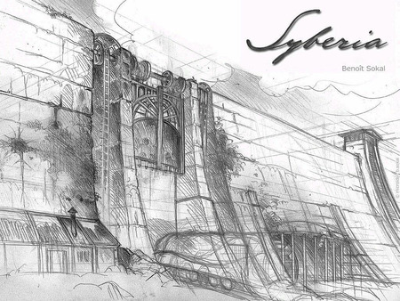 Syberia - train, game, wall, syberia