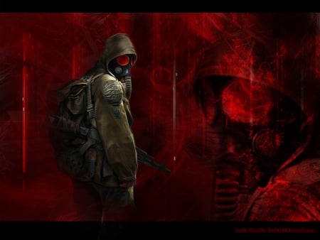 Stalker - stalker, abstract, dark, red