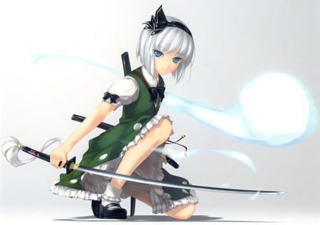 konpaku youmu - sword, touhou, konpaku youmu, mayo