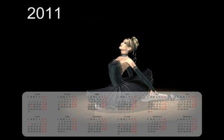 Calendar 2011 - 3d, dance, woman, calendar