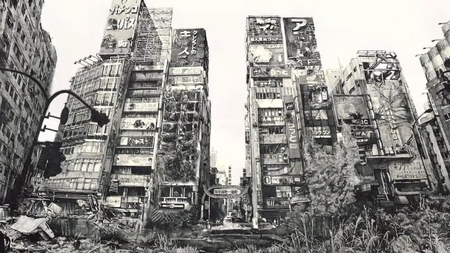 decay - city, run down, decay, post-apocalypse