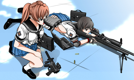 Schoolgirl Sniper Team