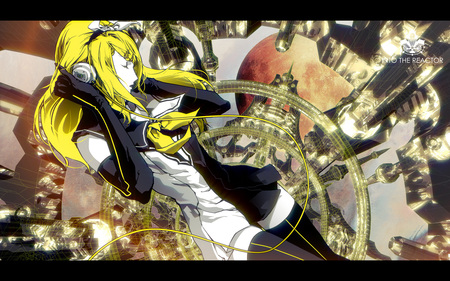 Into the Reactor - yellow, headphone, kagamine, rin, music