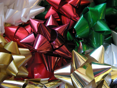 christmas bows - christmas, xmas, holidays, christmas bows