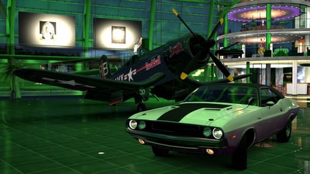 Challenger/Corsair - rt, car, challenger, dodge, plane, corsair