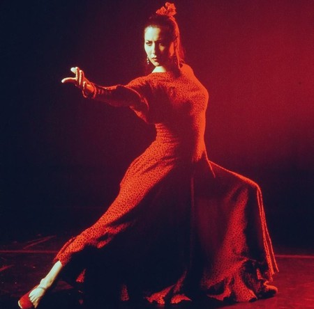 Red Passion - dancer, red dress, spanish, flamenco, girl, brunette, red costume