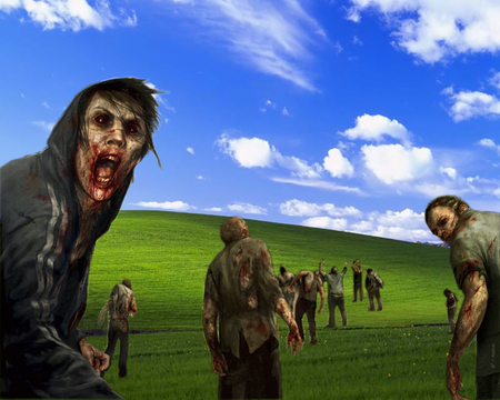 Windows XP Zombies - zombies, windows, clouds, microsoft, xp, windows xp