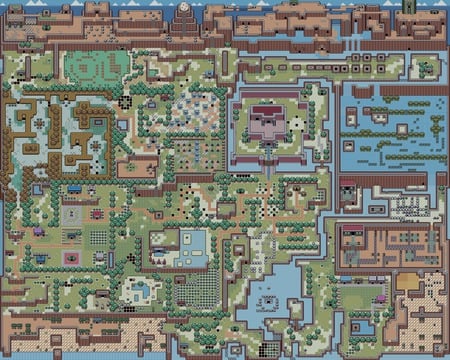 The Legend of Zelda​ Map - map, link, legend of zelda, zelda, color