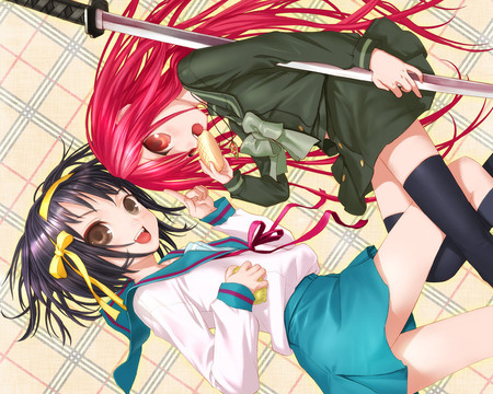 Haruhi and Shana - shana, girls, anime, haruhi