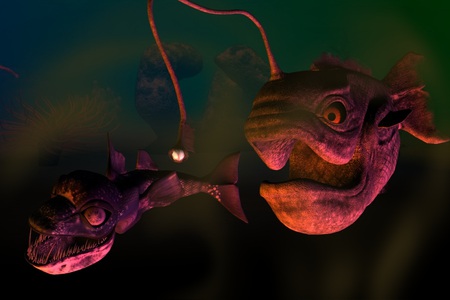 Creatures - abyss, ocean, creatures, 3d