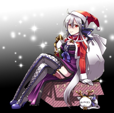 Marry Christmas from Haku - christmas, haku, santa, vocaloid