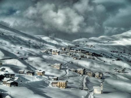 Village in Italy - nature, sky, landscape, cloud, snow, house