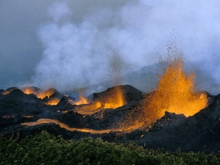 La-Fournaise-Volcano-Reunion-Island - island, eruption, volcano, mountain