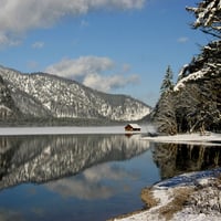 almsee  grünau im almtal, austria