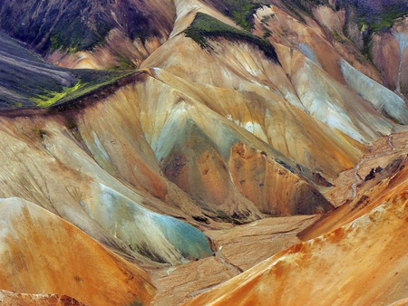 Hekla Volcano, Iceland - ochra, volcano, ahes, rocks