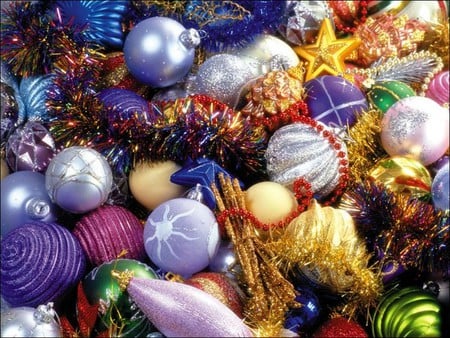 christmans balls - colorful, balls, colored, christmans, colors, many