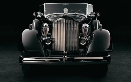 Packard-Super-Eight-Cowl-Phaeton - nice, elegance, eight, packard, clasic, black, super, antique, 1934, car, vintage, 34, classic