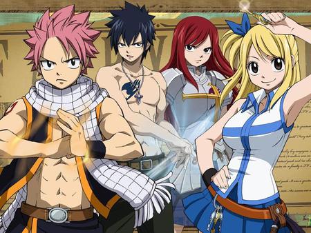 Fairy Tail - gray, erza, lucy, natsu