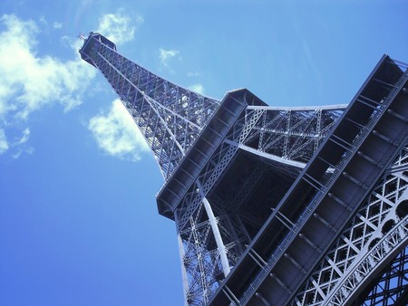 Eiffel Tower Upclose 2 - paris, tower, upclose, france, sky, eiffel tower