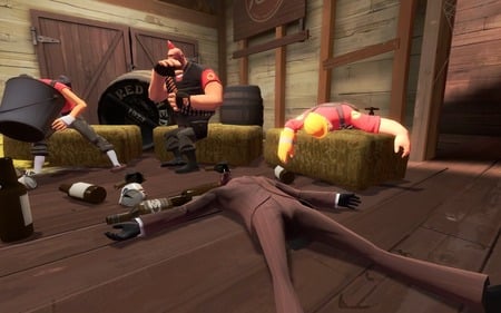 Team Fortress 2 After Party - valve, team fortress, team fortress 2, video games, garrys mod