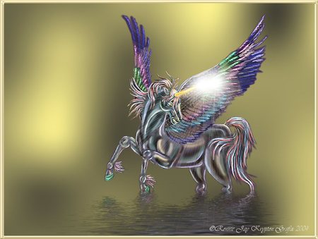 crystal fantasy - water, fantasy, crystaline, unicorn