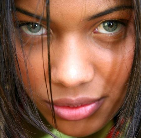 exotic face - face, green, model, eyes