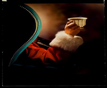 Coffee break - santa, chair, coffee, break, christmas