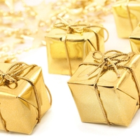 Golden christmas gifts