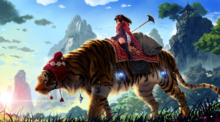 Fantasy - girl, fantasy, female, tiger