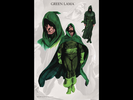 Green Lama - lama, comic, fantasy, green