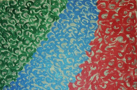 swirls - green, swirls, blue, red