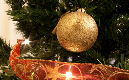 Kind of magic - glitter, holyday, ghristmas tree, golden, christmas